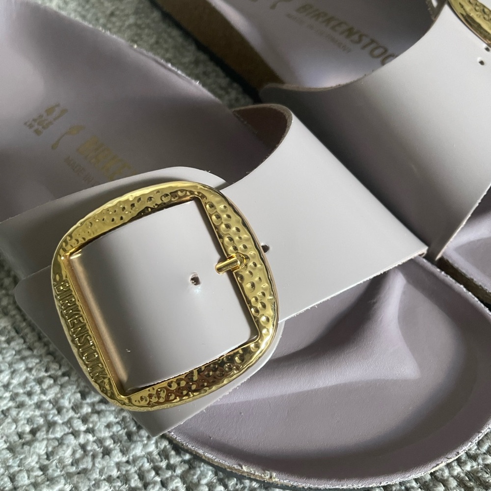 Birkenstock Madrid Gold Buckle Sandals - Picture 9 of 14